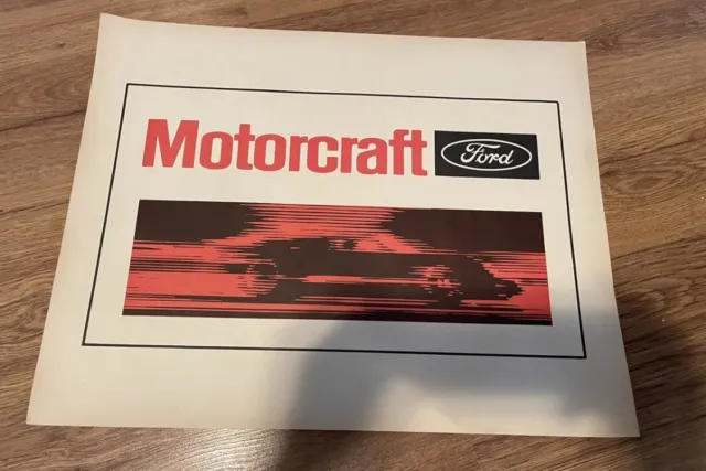Vintage Ford Motorsport Motorcraft Advertisement Poster Mustang Shelby Boss
