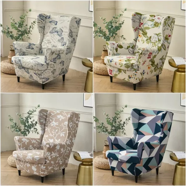 Wing Chair Cover Armchair Covers Single Sofa Slipcovers with Seat Cushion Cover