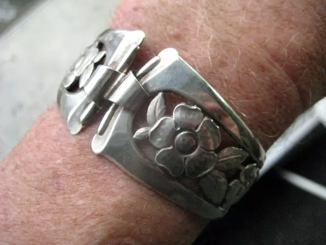 Armband Armreif Armspange Rodi & Wienenberger 835 Silber Blumen Trachtenschmuck