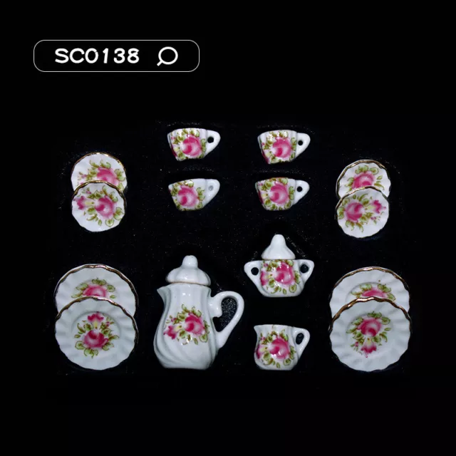 1:12 Dollhouse Miniature Luxury Ceramic Mini Cups Coffee Set Tea Kit Accessories