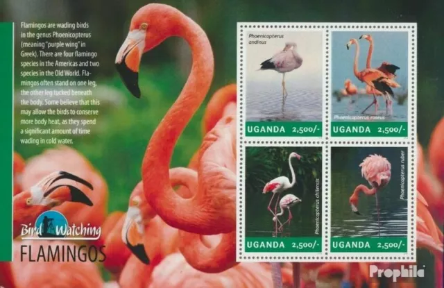 Briefmarken Uganda 2014 Mi 3240-3243 Kleinbogen  postfrisch Vögel