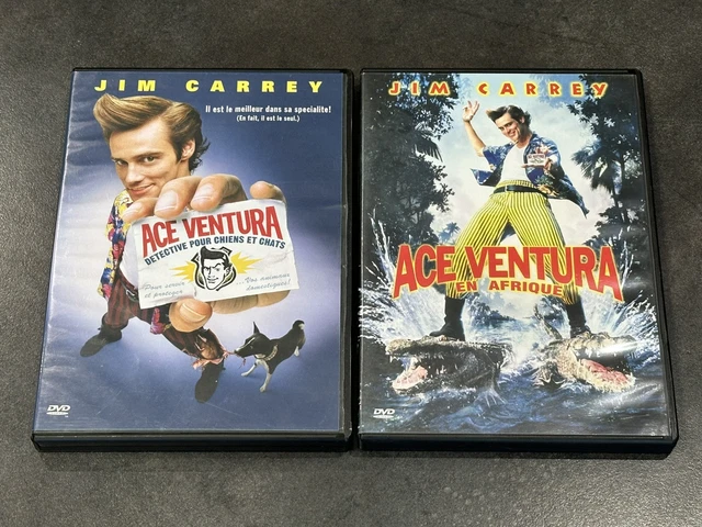 ACE VENTURA DÉTECTIVE + Ace Ventura En Afrique Lot 2 Dvd Jim Carrey Vf