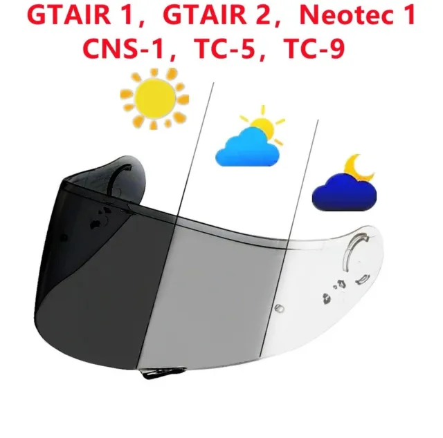 Photochromic Visor Lens For Shoei GT-Air Gt Air2 Neotec 1 Windshield Helmet Part