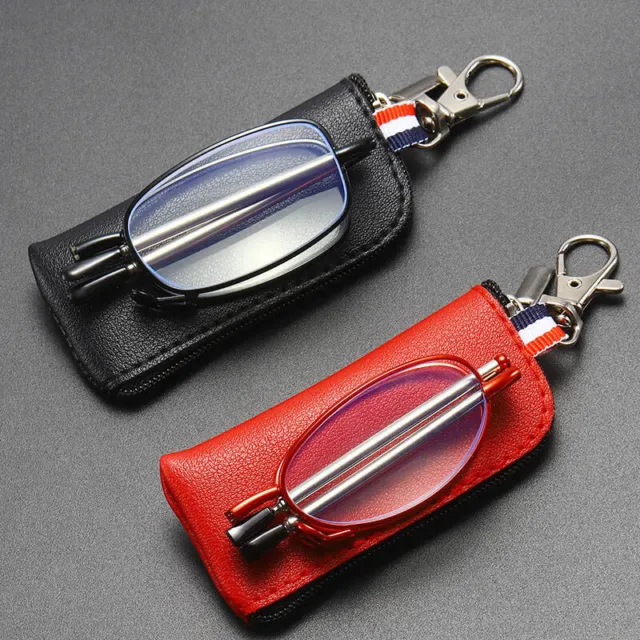 Portable Folding Reading Glasses With Case Men Women Telescopic Eyeglasses