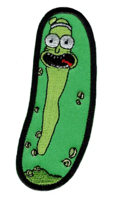 Pickle Rick And Morty Embroidered iron on Sew on Patch (3.75 X 1.25)