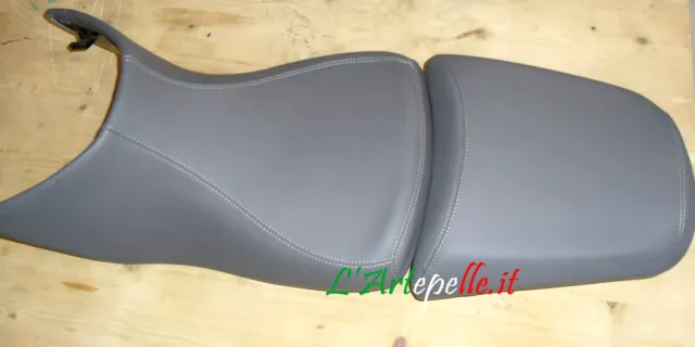 Bmw Gs R1200 (2004-2014) Rivestimento Sella Guidatore + Passeggero Vera Pelle