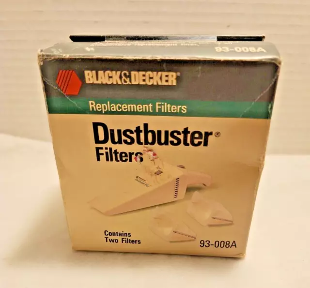 Vintage Black & Decker Dustbuster 2 Pack New Filter Bags 93-008A Original  Box