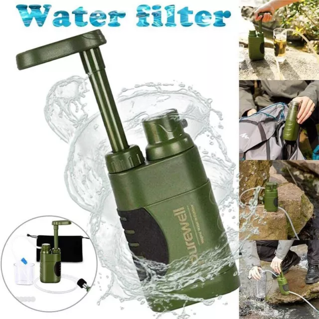 Filtre à eau dure extérieur, fonction de filtrage, fournitures urgence, survie