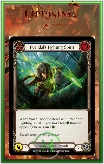 Fyendal's Fighting Spirit Blue- FAB:Uprising - UPR196 -Carte Officielle Anglaise