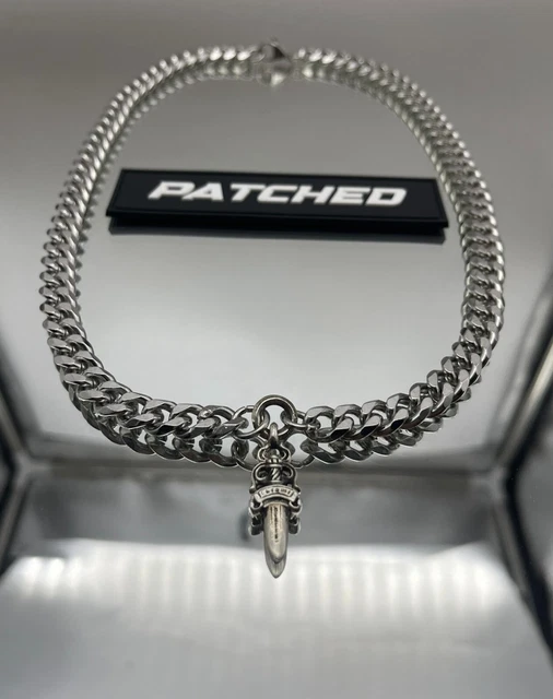 Collier avec plaque d'identité découpée et poignard | Chrome Hearts – Maison Guava
