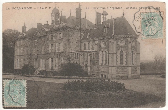 CPA 61 - ARGENTAN - CASTLE de MESNIL-JEAN (ORNE) - WRITTEN