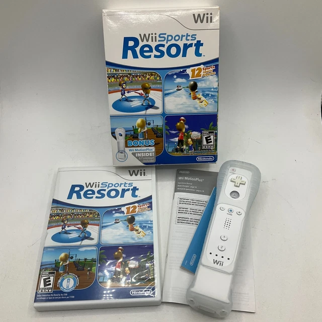 WII SPORTS RESORT Nintendo Wii Big Box CIB Complete Wii Remote & Motion ...
