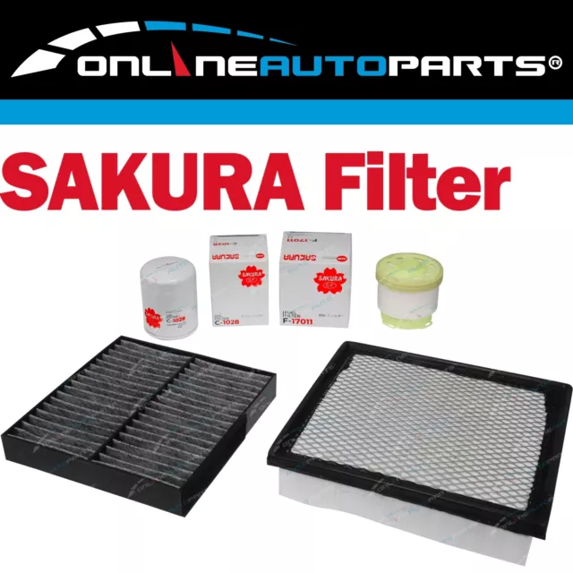 Oil Air Fuel Cabin Filter Kit for Mitsubishi Triton MQ 2.4L 4N15 Diesel