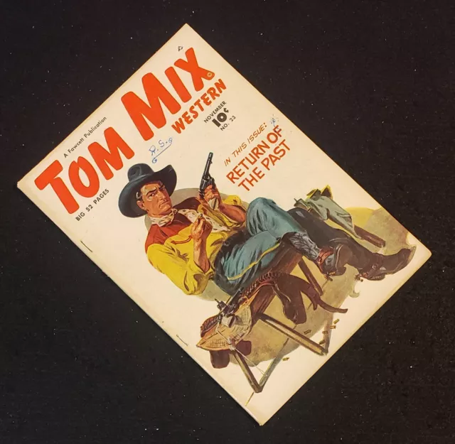 Tom Mix Western #23 - '50 Fawcett Golden Age Comic Book - Carl Pfeufer Art (266)