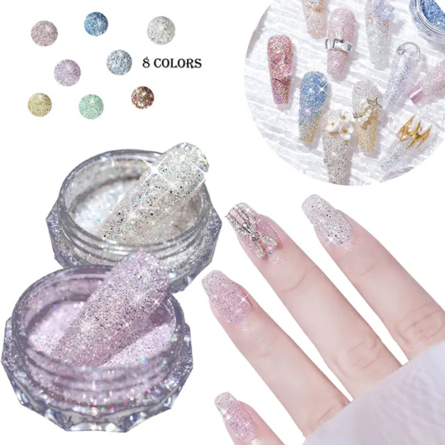 Rose Gold Nail Chrome Powder KIT Base Top Mirror Shimmer Pink Blue