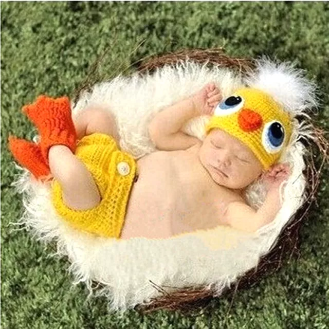 Newborn Baby Girl Boy Crochet Knit Costume Photo Photography Prop Hats Outfits 3