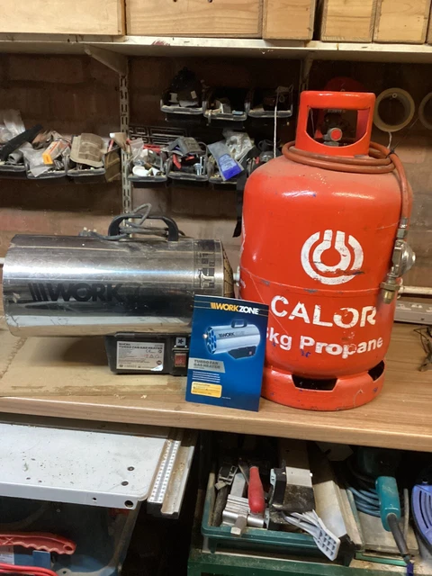 WORK ZONE TURBO Fan Gas Garage/Workshop Heater Includes Gas. £85.00 -  PicClick UK