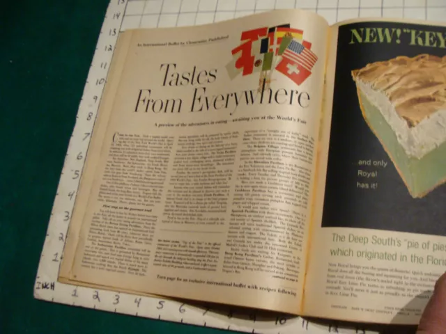 Vintage THIS WEEK magazine, Boston Suday Herald TASTE TREATS at the WORLD'S FAIR 3