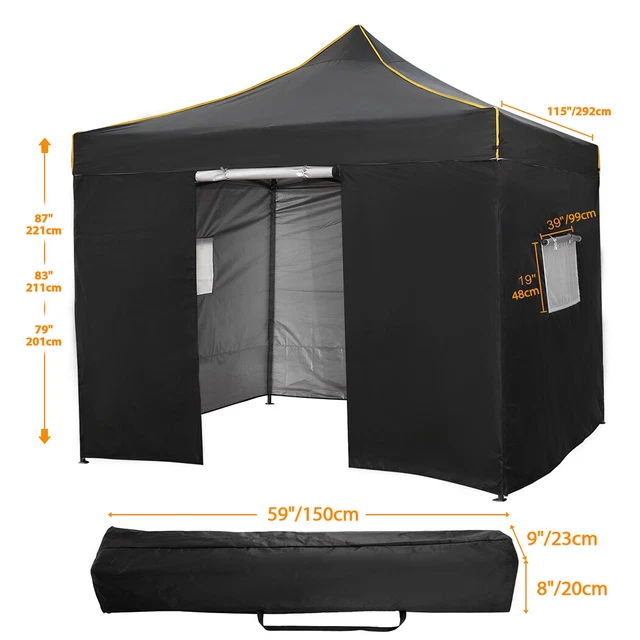 Faltpavillon 3x3m Wasserdicht Partyzelt Gartenzelt Pavillon Pop-up Festzelt