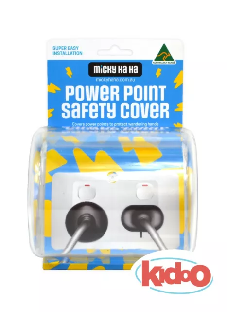 Power Point Cord Safety Cover NEW Double Single Twin Micky Ha Ha Child Baby