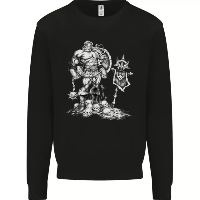 Viking Warrior Skull Thor Odin Valhalla MMA Kids Sweatshirt Jumper