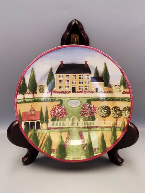 Block Country Village by Gear Salad Plate Estate House in Springtime 8"