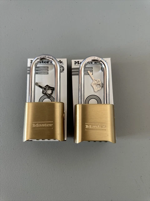 2 Sets Of Master Lock 176 Combination Padlock (a12)
