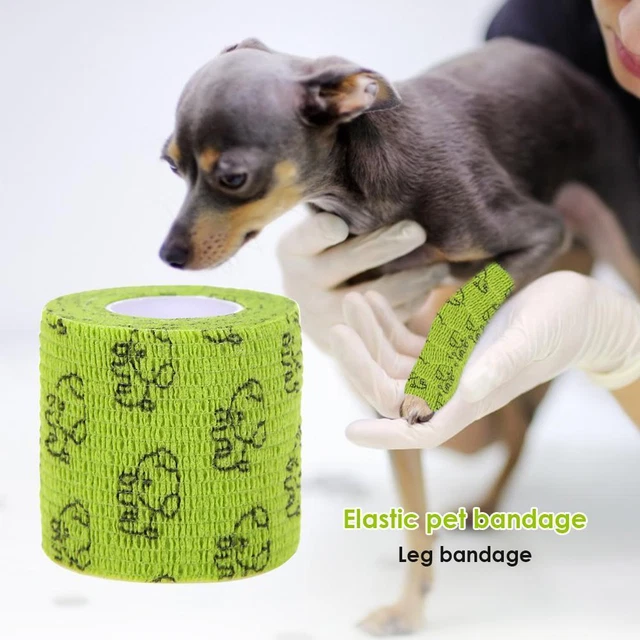 Bendaggio elastico traspirante pronto soccorso traspirante non tessuto autoadesiva per animali domestici
