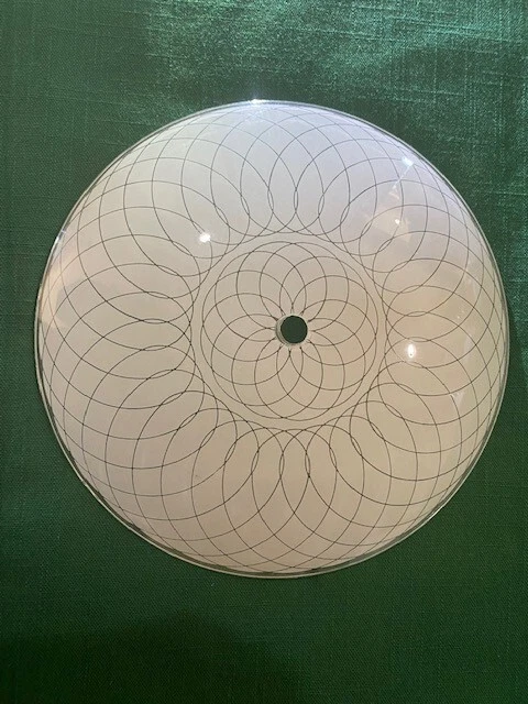Vintage Glass Ceiling Fixture Shade 8 3/4" Mid Century Modern