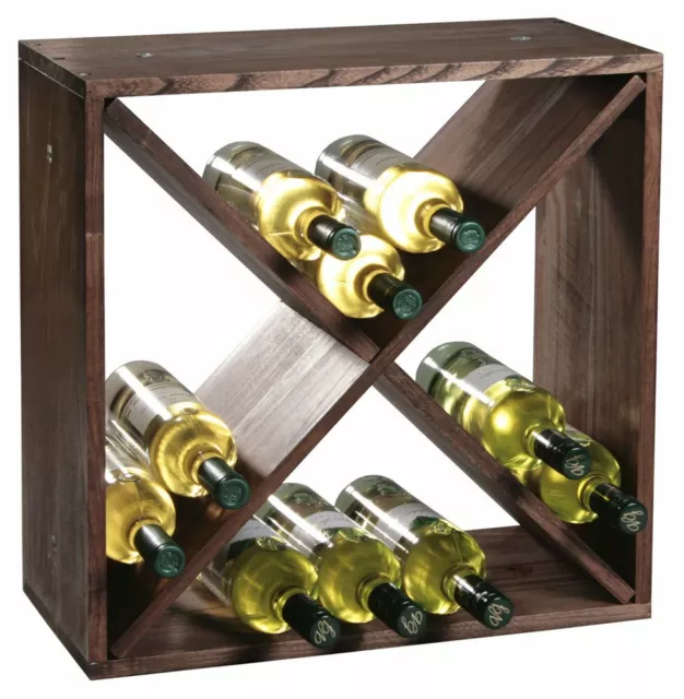 Botellero para Vino, Estilizada Marrón Oscuro Caja Para 24 Botellas - Kesper