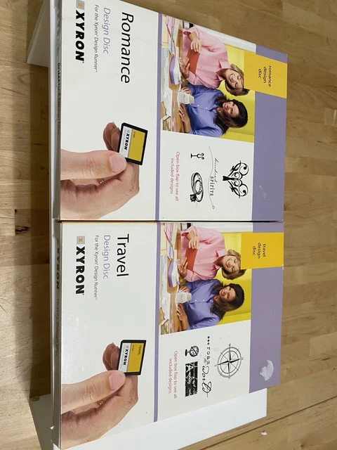 New Xyron Design Runner Design Discs“ROMANCE” & “TRAVEL” Card making Crafts New Xyron Design Runner Design Discs“ROMANCE” & “TRAVEL” Card making Crafts