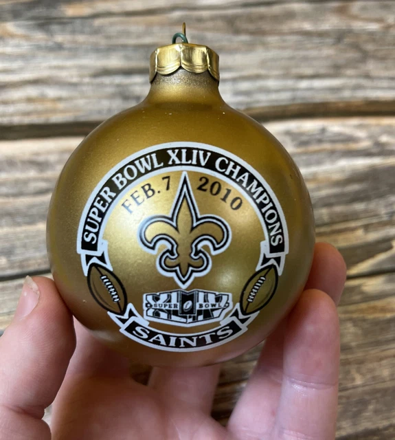 New Orleans Saints Super Bowl Xliv Champions Glass Ball 2010 Christmas Ornament New Orleans Saints Super Bowl Xliv Champions Glass Ball 2010 Christmas Ornament