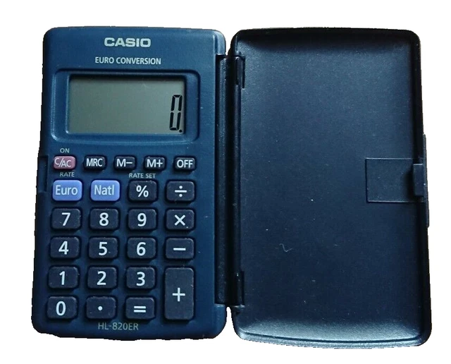 Casio hl 820 ver pocket calculator with euro conversion cheap