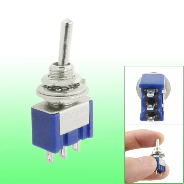 5 Pcs AC 125V 6A ON/OFF/ON 3 Position 3 Pins Miniature SPDT Toggle Switch