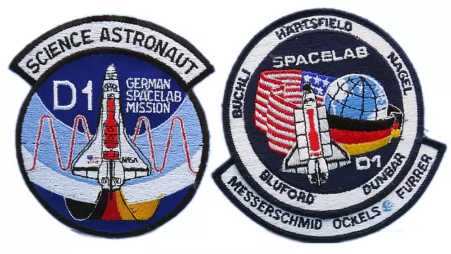 NASA PATCH PAIR vtg Space Shuttle CHALLENGER STS-61a German SPACELAB D1