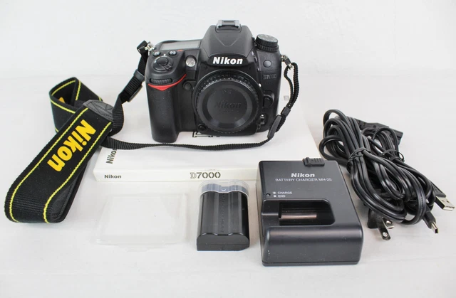 Nikon D7000 16.2MP Digital SLR Camera Body with Batteries, Charger, Manual