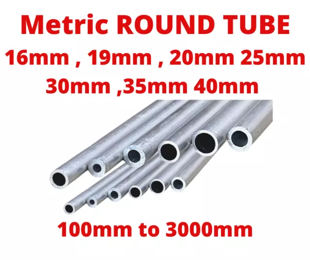 Aluminium Round Tube Pipe 25mm 28mm 30mm 32mm 35mm 38mm 40mm 45mm