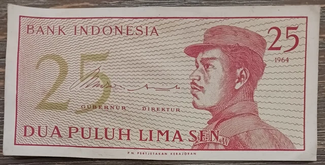 Indonesia  - 1964 - 25 Sen - Dch017912 - Banknote Circulated