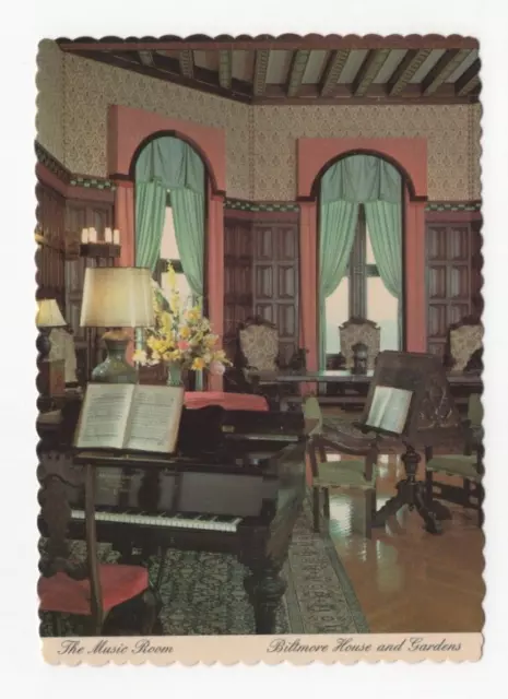 The Music Room at the Biltmore House and Gardens, Asheville NC Postcard Unposted