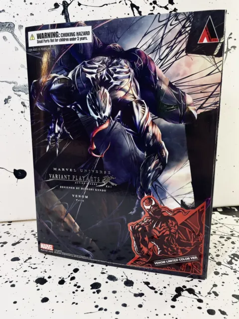 Square Enix Play Arts Kai Venom, (Carnage) Variant Brand New Factory Sealed MIB