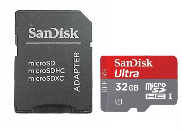 32GB SanDisk ULTRA Micro SD SDHC TF Memory Card W/adapter SDSDQUA-032G Class 10