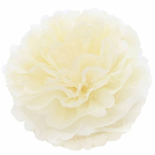 Elfenbein Stoff Papier Bommel Bommel Bommel Blume Geburtstag Hochzeit Weihnachten Party