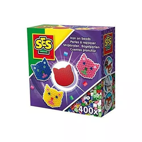 SES Creative Assorted Sets Fusible 400 x Iron-On Beads & Board Mini Set 5 Yrs+