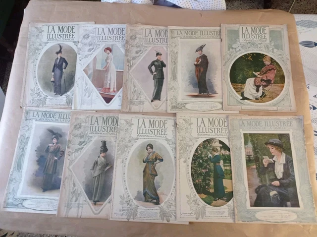 LA MODE ILLUSTRÉE - 53 n° année 1882 complète - gravures, patrons