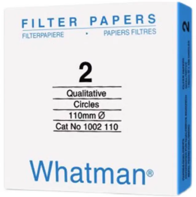 100pcs/box whatman No. 2 qualitative filter paper 8UM 1002-110/125/150/185