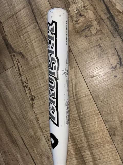 Batte De Softball DeMarini Bruiser 34" 26 Oz, Alliage Blanc Simple Paroi Dx1