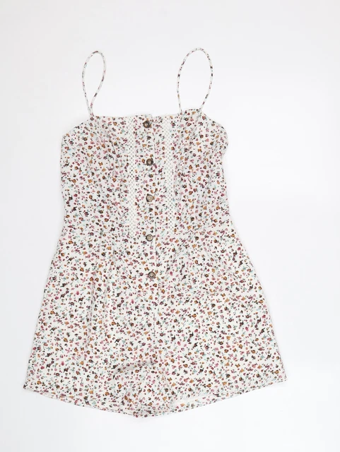 Tuta da donna multicolore in poliestere geometrico Topshop taglia 10 cravatta