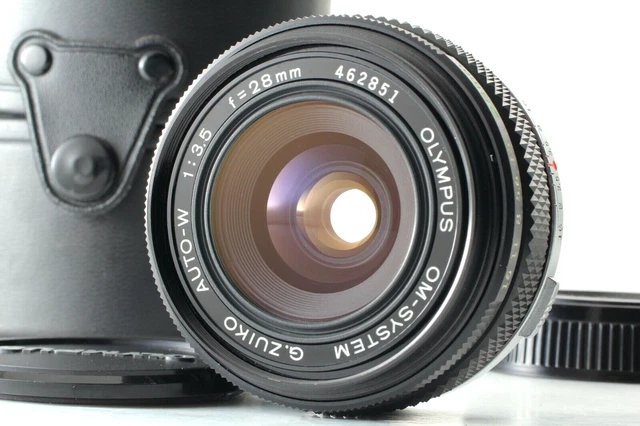【NEAR MINT W/Case】 OLYMPUS OM-SYSTEM G.ZUIKO AUTO-W 28mm f3.5 Lens from Japan556