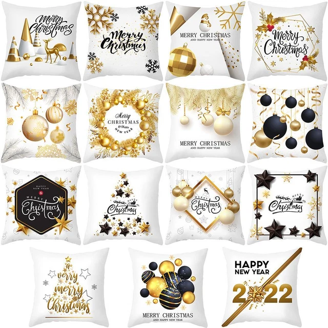 animé Taie d&#39;oreiller Lin Housse de coussin Taie d&#39;oreiller de Noël