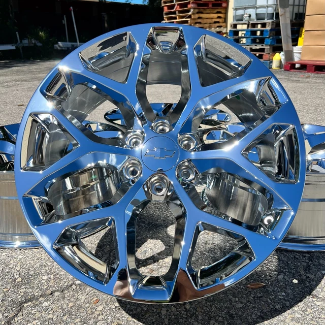 20& CHROME SNOWFLAKE Chevy Silverado Tahoe Wheels Rims 2024 2023 2022